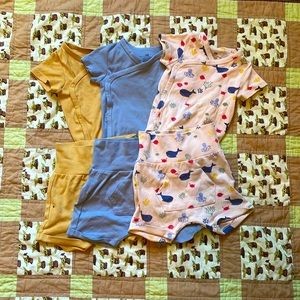 H&M 3 Bodysuit & Short sets